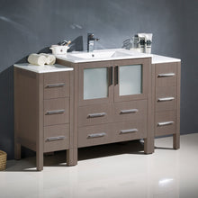 Load image into Gallery viewer, Fresca Torino 54&quot; Gray Oak Modern Bathroom Cabinets w/ Integrated Sink- Fresca