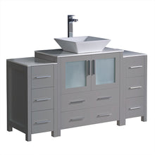 Load image into Gallery viewer, Fresca Torino 54&quot; Gray Modern Bathroom Cabinets w/ Top &amp; Vessel Sink- Fresca