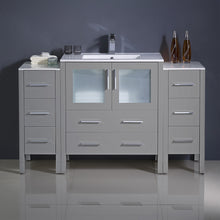 Load image into Gallery viewer, Fresca Torino 54&quot; Gray Modern Bathroom Cabinets w/ Integrated Sink- Fresca