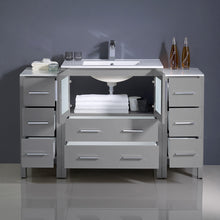 Load image into Gallery viewer, Fresca Torino 54&quot; Gray Modern Bathroom Cabinets w/ Integrated Sink- Fresca