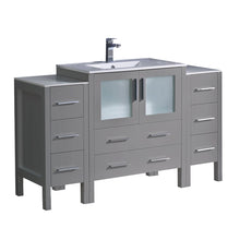 Load image into Gallery viewer, Fresca Torino 54&quot; Gray Modern Bathroom Cabinets w/ Integrated Sink- Fresca