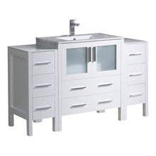 Load image into Gallery viewer, Fresca Torino 54&quot; White Modern Bathroom Cabinets w/ Integrated Sink- Fresca