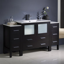 Load image into Gallery viewer, Fresca Torino 60&quot; Espresso Modern Bathroom Cabinets w/ Integrated Sink- Fresca