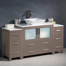 Load image into Gallery viewer, Fresca Torino 60&quot; Gray Oak Modern Bathroom Cabinets w/ Top &amp; Vessel Sink- Fresca