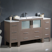Load image into Gallery viewer, Fresca Torino 60&quot; Gray Oak Modern Bathroom Cabinets w/ Integrated Sink- Fresca