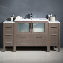 Load image into Gallery viewer, Fresca Torino 60&quot; Gray Oak Modern Bathroom Cabinets w/ Integrated Sink- Fresca