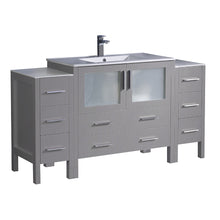 Load image into Gallery viewer, Fresca Torino 60&quot; Gray Modern Bathroom Cabinets w/ Integrated Sink- Fresca