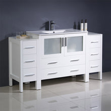 Load image into Gallery viewer, Fresca Torino 60&quot; White Modern Bathroom Cabinets w/ Integrated Sink- Fresca