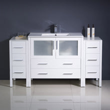 Load image into Gallery viewer, Fresca Torino 60&quot; White Modern Bathroom Cabinets w/ Integrated Sink- Fresca