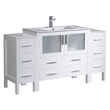Load image into Gallery viewer, Fresca Torino 60&quot; White Modern Bathroom Cabinets w/ Integrated Sink- Fresca