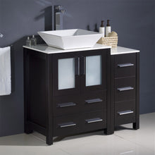 Load image into Gallery viewer, Fresca Torino 36&quot; Espresso Modern Bathroom Cabinets w/ Top &amp; Vessel Sink- Fresca