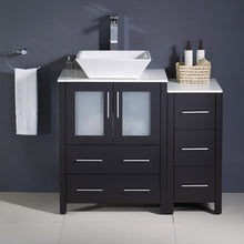 Load image into Gallery viewer, Fresca Torino 36&quot; Espresso Modern Bathroom Cabinets w/ Top &amp; Vessel Sink- Fresca