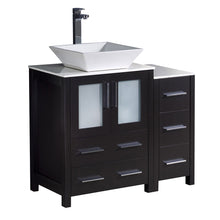 Load image into Gallery viewer, Fresca Torino 36&quot; Espresso Modern Bathroom Cabinets w/ Top &amp; Vessel Sink- Fresca