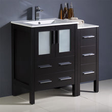 Load image into Gallery viewer, Fresca Torino 36&quot; Espresso Modern Bathroom Cabinets w/ Integrated Sink- Fresca