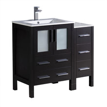 Load image into Gallery viewer, Fresca Torino 36&quot; Espresso Modern Bathroom Cabinets w/ Integrated Sink- Fresca
