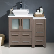 Load image into Gallery viewer, Fresca Torino 36&quot; Gray Oak Modern Bathroom Cabinets w/ Top &amp; Vessel Sink- Fresca