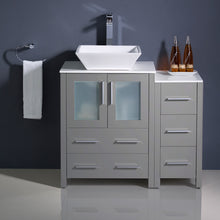 Load image into Gallery viewer, Fresca Torino 36&quot; Gray Modern Bathroom Cabinets w/ Top &amp; Vessel Sink- Fresca
