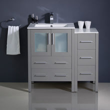 Load image into Gallery viewer, Fresca Torino 36&quot; Gray Modern Bathroom Cabinets w/ Integrated Sink- Fresca