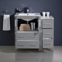Load image into Gallery viewer, Fresca Torino 36&quot; Gray Modern Bathroom Cabinets w/ Integrated Sink- Fresca
