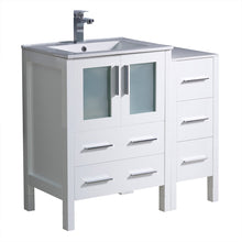Load image into Gallery viewer, Fresca Torino 36&quot; White Modern Bathroom Cabinets w/ Integrated Sink- Fresca