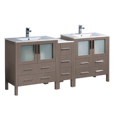 Load image into Gallery viewer, Fresca Torino 72&quot; Gray Oak Modern Double Sink Bathroom Cabinets w/ Integrated Sinks- Fresca