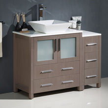 Load image into Gallery viewer, Fresca Torino 42&quot; Gray Oak Modern Bathroom Cabinets w/ Top &amp; Vessel Sink- Fresca