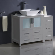 Load image into Gallery viewer, Fresca Torino 42&quot; Gray Modern Bathroom Cabinets w/ Top &amp; Vessel Sink- Fresca