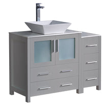 Load image into Gallery viewer, Fresca Torino 42&quot; Gray Modern Bathroom Cabinets w/ Top &amp; Vessel Sink- Fresca