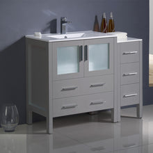 Load image into Gallery viewer, Fresca Torino 42&quot; Gray Modern Bathroom Cabinets w/ Integrated Sink- Fresca
