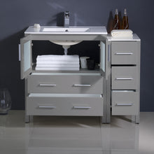 Load image into Gallery viewer, Fresca Torino 42&quot; Gray Modern Bathroom Cabinets w/ Integrated Sink- Fresca