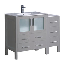 Load image into Gallery viewer, Fresca Torino 42&quot; Gray Modern Bathroom Cabinets w/ Integrated Sink- Fresca