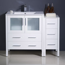 Load image into Gallery viewer, Fresca Torino 42&quot; White Modern Bathroom Cabinets w/ Tops &amp; Integrated Sink- Fresca