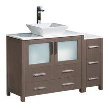 Load image into Gallery viewer, Fresca Torino 48&quot; Gray Oak Modern Bathroom Cabinets w/ Top &amp; Vessel Sink- Fresca