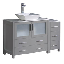 Load image into Gallery viewer, Fresca Torino 48&quot; Gray Modern Bathroom Cabinets w/ Top &amp; Vessel Sink- Fresca