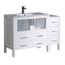 Load image into Gallery viewer, Fresca Torino 48&quot; White Modern Bathroom Cabinets w/ Integrated Sink- Fresca