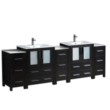 Load image into Gallery viewer, Fresca Torino 84&quot; Espresso Modern Double Sink Bathroom Cabinets w/ Integrated Sinks- Fresca