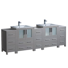 Load image into Gallery viewer, Fresca Torino 84&quot; Gray Modern Double Sink Bathroom Cabinets w/ Integrated Sinks- Fresca