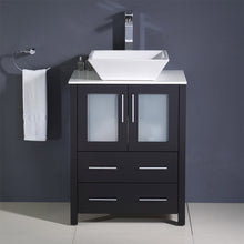 Load image into Gallery viewer, Fresca Torino 24&quot; Espresso Modern Bathroom Cabinet w/ Top &amp; Vessel Sink- Fresca