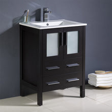 Load image into Gallery viewer, Fresca Torino 24&quot; Espresso Modern Bathroom Cabinet w/ Integrated Sink- Fresca
