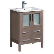 Load image into Gallery viewer, Fresca Torino 24&quot; Gray Oak Modern Bathroom Cabinet w/ Integrated Sink- Fresca