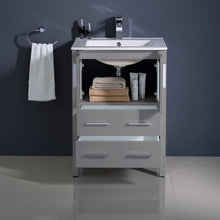 Load image into Gallery viewer, Fresca Torino 24&quot; Gray Modern Bathroom Cabinet w/ Integrated Sink- Fresca