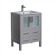 Load image into Gallery viewer, Fresca Torino 24&quot; Gray Modern Bathroom Cabinet w/ Integrated Sink- Fresca