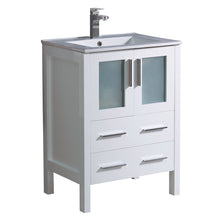 Load image into Gallery viewer, Fresca Torino 24&quot; White Modern Bathroom Cabinet w/ Top &amp; Integrated Sink- Fresca