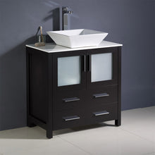 Load image into Gallery viewer, Fresca Torino 30&quot; Espresso Modern Bathroom Cabinet w/ Top &amp; Vessel Sink- Fresca