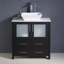 Load image into Gallery viewer, Fresca Torino 30&quot; Espresso Modern Bathroom Cabinet w/ Top &amp; Vessel Sink- Fresca