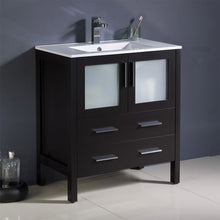 Load image into Gallery viewer, Fresca Torino 30&quot; Espresso Modern Bathroom Cabinet w/ Integrated Sink- Fresca