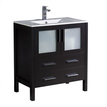 Load image into Gallery viewer, Fresca Torino 30&quot; Espresso Modern Bathroom Cabinet w/ Integrated Sink- Fresca
