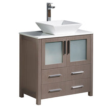 Load image into Gallery viewer, Fresca Torino 30&quot; Gray Oak Modern Bathroom Cabinet w/ Top &amp; Vessel Sink- Fresca
