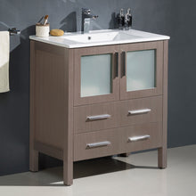 Load image into Gallery viewer, Fresca Torino 30&quot; Gray Oak Modern Bathroom Cabinet w/ Integrated Sink- Fresca