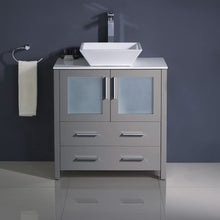 Load image into Gallery viewer, Fresca Torino 30&quot; Gray Modern Bathroom Cabinet w/ Top &amp; Vessel Sink- Fresca